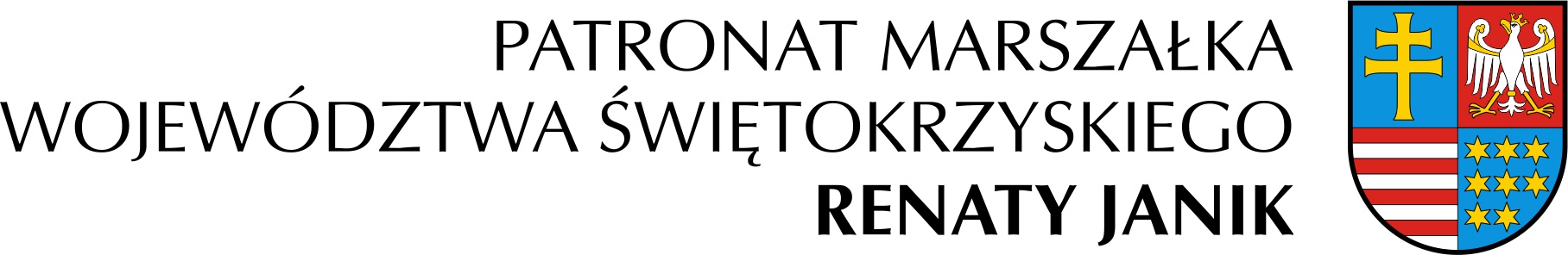 Znak Patronat Marszałka Renaty Janik PL podstawowy poziom RGB kolor Znak Patronat Marszałka Renaty Janik PL podstawowy poziom RGB kolor
